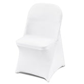 VEVOR 12-pack white folding chair covers ready for wedding decor