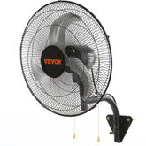 VEVOR 18-inch wall mount fan oscillating to cover a wide workspace.