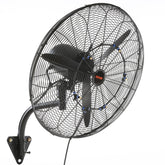 VEVOR 24-inch wall mount fan front view shows durable metal build for lasting cooling.