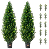 VEVOR artificial cedar tree 48-inch, full evergreen foliage for outdoor spaces.