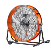 VEVOR Drum Fan 24-Inch front view shows rugged industrial cooling design