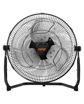 VEVOR floor fan 14-inch heavy-duty front view delivers powerful airflow for large spaces.