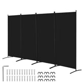 VEVOR four-panel room divider in black for flexible privacy in any room