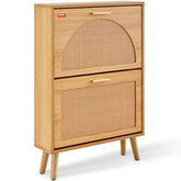 VEVOR shoe cabinet with 2 flip drawers for compact entryway storage and quick access.