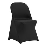 VEVOR stretch spandex folding chair cover on chair for seamless wedding setup.