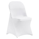 VEVOR stretch spandex folding chair cover wrinkle-free fit for weddings and events.