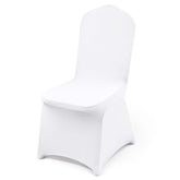 VEVOR white chair cover stretch showing sleek wrinkle-free fit for any venue