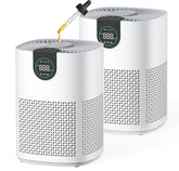 VEWIOR 2-pack air purifiers shown in a living room for broad room coverage