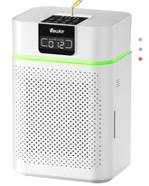 VEWIOR air purifier front view highlights large room coverage and clean air potential