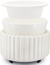 VICTORIA AROMA wax melt warmer front view shows an elegant ceramic design for home fragrance.