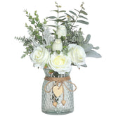VIERENA faux flowers with roses in a vase for easy-care centerpiece.
