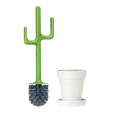 Vigar cactus toilet brush with extended handle for comfortable grip and control.