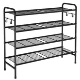 VILICK 4-tier shoe rack front view showing wide storage capacity