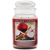 Village Candle Apples & Cinnamon jar front with inviting label and fragrance
