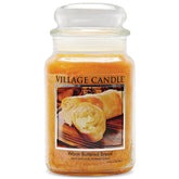 Village Candle Warm Buttered Bread large glass jar with long-lasting cozy aroma.
