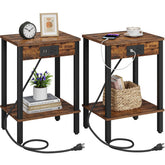 VIMBER end table charging-station set 2-pack beside sofa for easy charging.