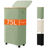 Vincona rolling laundry basket with wheels for effortless transport.