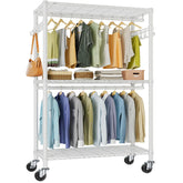 VIPEK R2 Plus rolling garment rack with three tiers for versatile storage