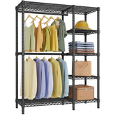 VIPEK V7 garment rack showing overall dimensions for planning a neat entryway closet.