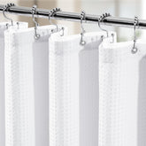 Vipfree 3-in-1 waffle-pattern curtain provides privacy and style for your bathroom