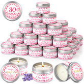 Viscoo pink lavender-scented baby shower candle for elegant table decor