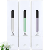 ViserVita 3-chamber dispenser wall-mount for easy refills and organized liquids.
