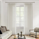 Vision Home natural pinch-pleated curtains panel A for living room privacy and style.