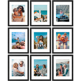 Vittanly 11x14 frame set front view with black engineered wood and clear plexiglass.