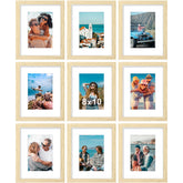 Vittanly 8x10 frames wall display showcases memories in a cohesive nine-frame arrangement.