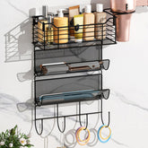 VITVITI metal hair tool organizer wall mount with basket for tidy tools