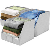 VIVIDECOR Open Front Trapezoid Bin with front panel for quick clothing access.