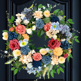 vivimemo 22 inch spring wreath on front door adds vibrant seasonal curb appeal