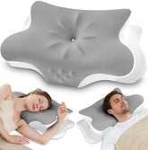 VJASD cervical neck pillow main shot showing ergonomic design for neck alignment