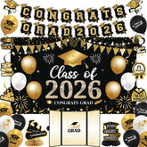 Vlipoeasn Black Gold 2026 backdrop for photo-worthy graduation moments