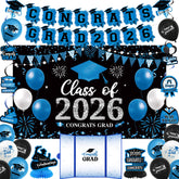 Vlipoeasn blue 2026 backdrop banner for a striking graduation photo backdrop.