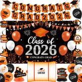 Vlipoeasn orange 2026 backdrop: vibrant graduation photo backdrop