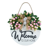 Vofuly 3D welcome wreath for front door adds texture and color to entry.