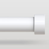 VOIIY white curtain rod with end-cap finials offers sturdy, reliable support.