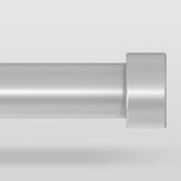 VOIIY silver curtain rod adjustable length for versatile window sizing