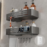 Voldra adhesive shower caddy inside shower keeps shampoo within reach