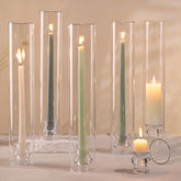 Volens hurricane glass candle holders, six-pack, perfect for elegant wedding centerpieces.