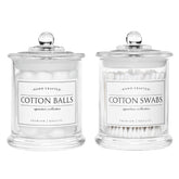 Volisnova farmhouse apothecary jars with lids for secure bathroom storage and style