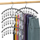 Volnamal leggings hanger 4-pack keeps closet neatly organized and accessible.