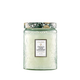 Voluspa French Cade Lavender candle jar with 18 oz design for living spaces