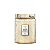 Voluspa Jasmine Midnight Blooms candle in 18oz jar adds refined ambiance.