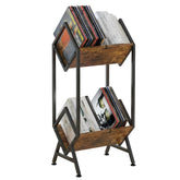 VonDream 2-Tier Vinyl Record Storage shows a sturdy metal rack for organized LPs.