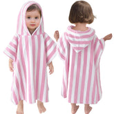 VOOVA & MOVAS hooded pink-stripe towel for fast post-bath drying