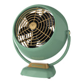 Vornado VFAN Jr green desk fan with compact retro styling for small spaces.
