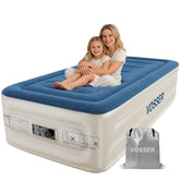 Vosser Twin Air Mattress with flocked top for soft, easy-to-clean comfort.