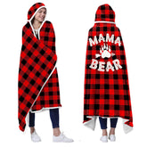 Vprintes Mama Bear wearable blanket hoodie front view for cozy warmth
